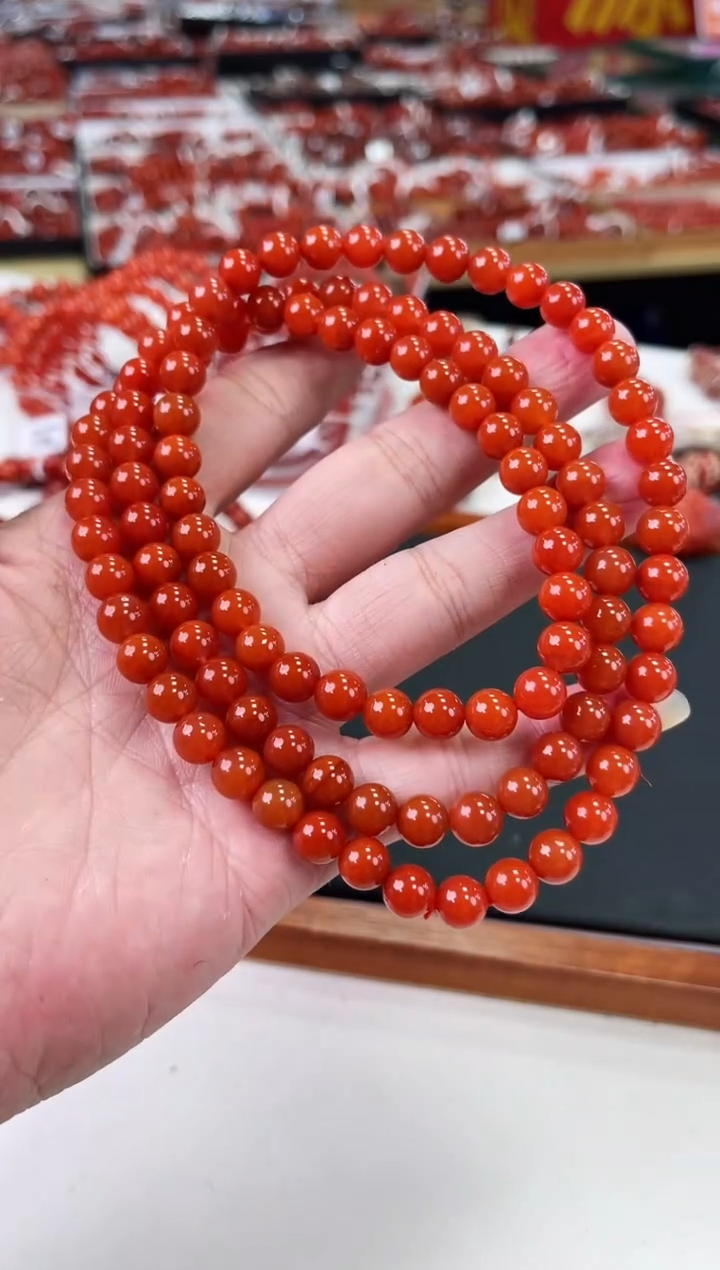 【闪购商品】南红玛瑙滴水洞多圈8+未镶嵌一个/条