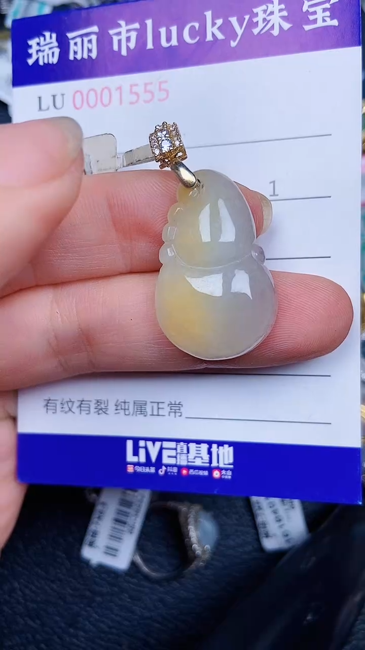 颈饰银S925镶嵌翡翠1555