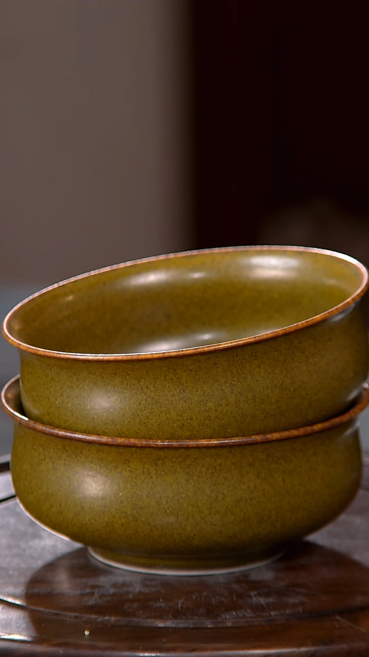 【闪购商品】杯子景韵堂仿清官窑制茶叶末釉（微瑕）