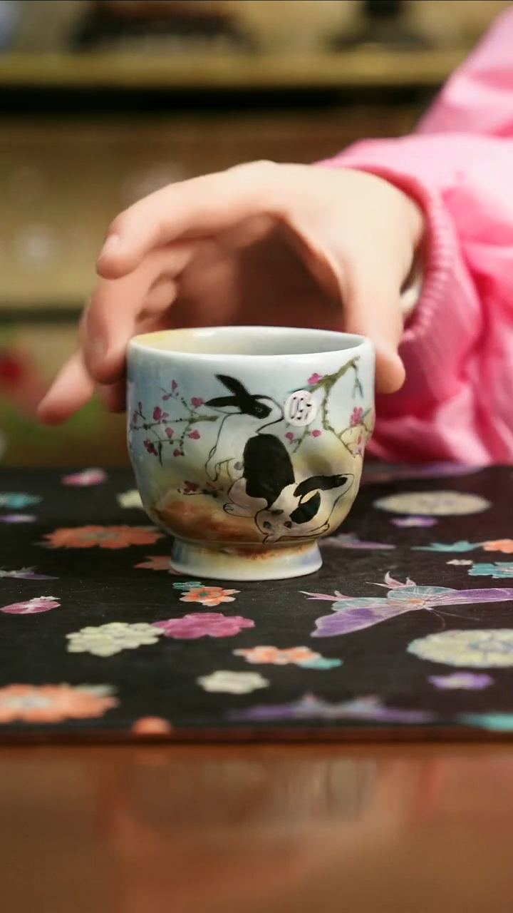 景德镇陶瓷杯碗柴烧多人