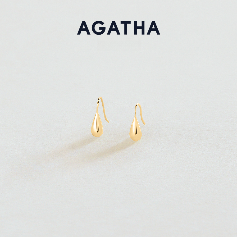 AGATHA 铜合金耳饰 水滴系列复古简约小众法式耳环D