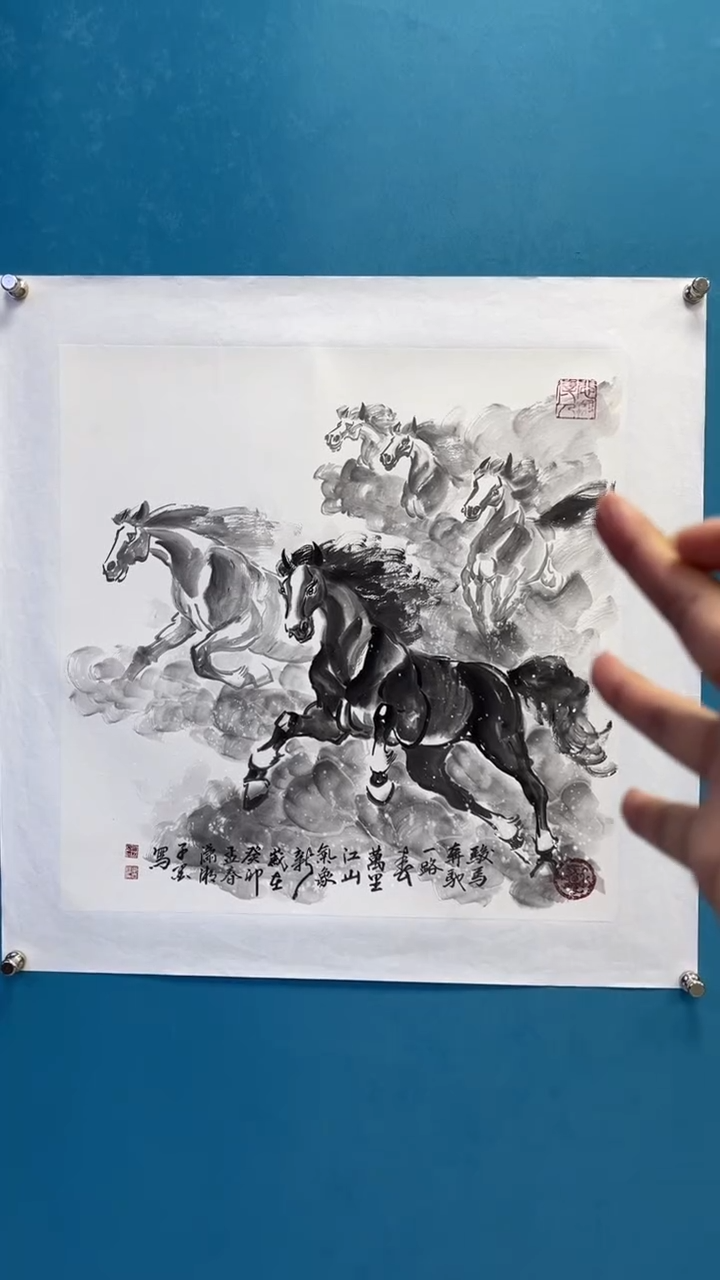 【闪购商品】绘画邓志标骏马系列8