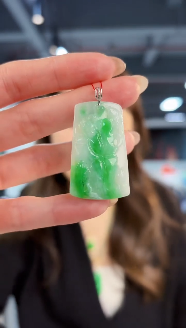 【闪购商品】翡翠颈饰18K金镶嵌缅料A货/支持复检/一件