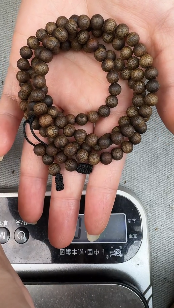 沉香手串0517白棋灯笼珠沉水三圈多样性发一