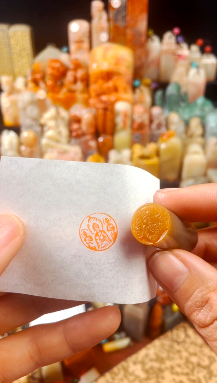 【闪购商品】巴林石印石手工篆刻《三个佛》