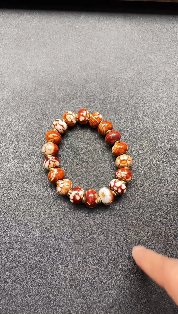 【闪购商品】玛瑙/玉髓手链未镶嵌天玄龙骨算盘珠卡13+