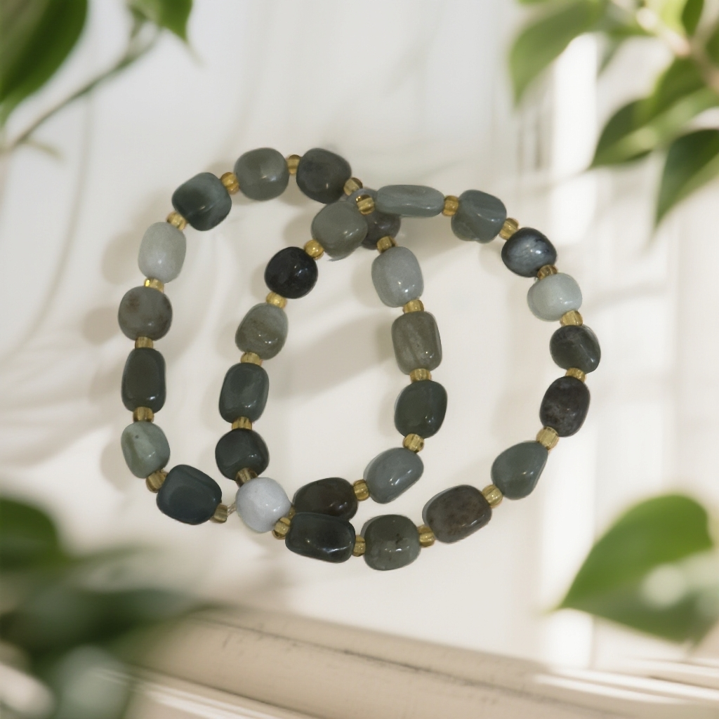 和田玉 随型多宝手串 卡12+