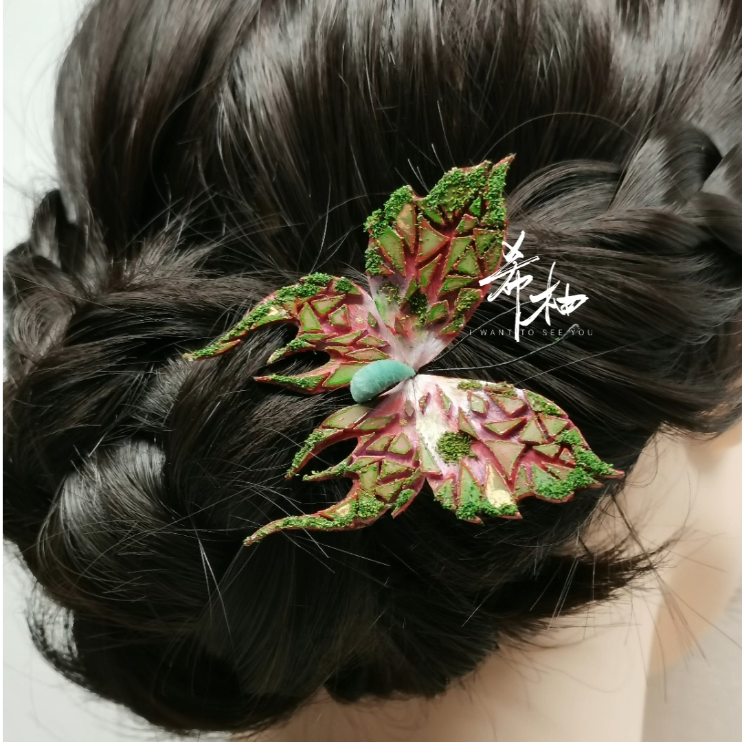 直播间专用【No退No换】非遗绒花超仙发簪古风发簪发饰纯手工