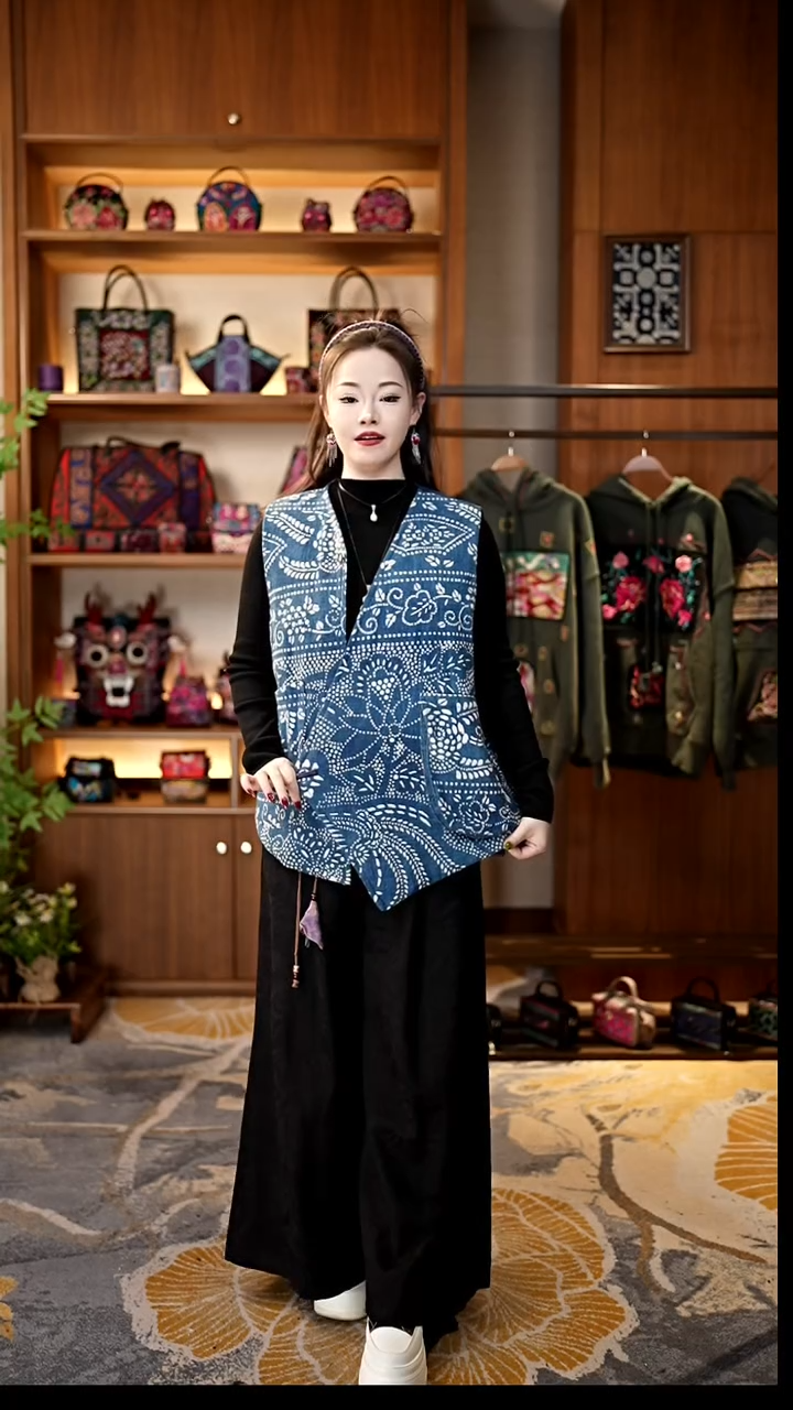 刺绣私人定制苗族手工衣服Z9543