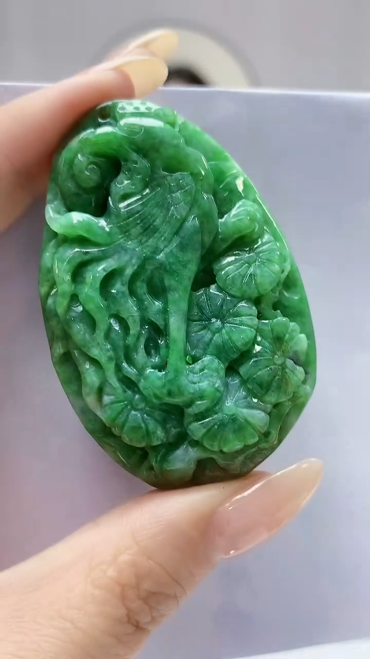 【闪购商品】定制翡翠未镶嵌0405DD-毛货挂件69