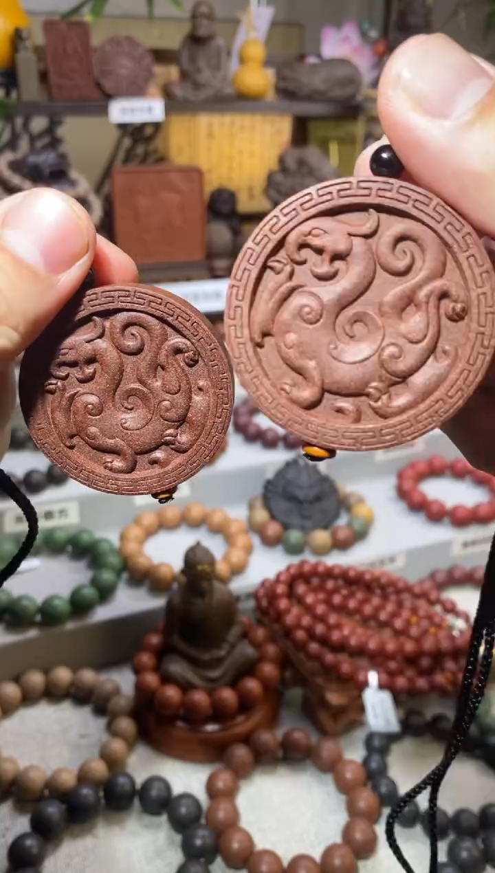 【闪购商品】泥塑花蕊夫人合香牌-古龙凤牌