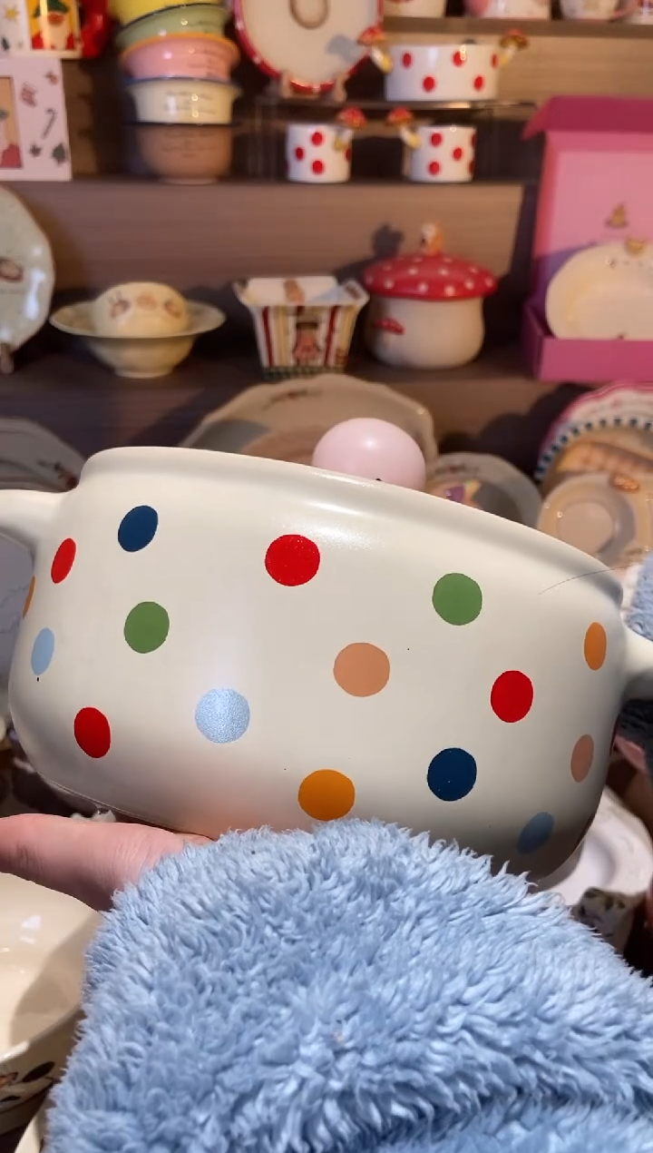 【闪购商品】瓷波点砂锅 带彩盒适合作乔迁礼物