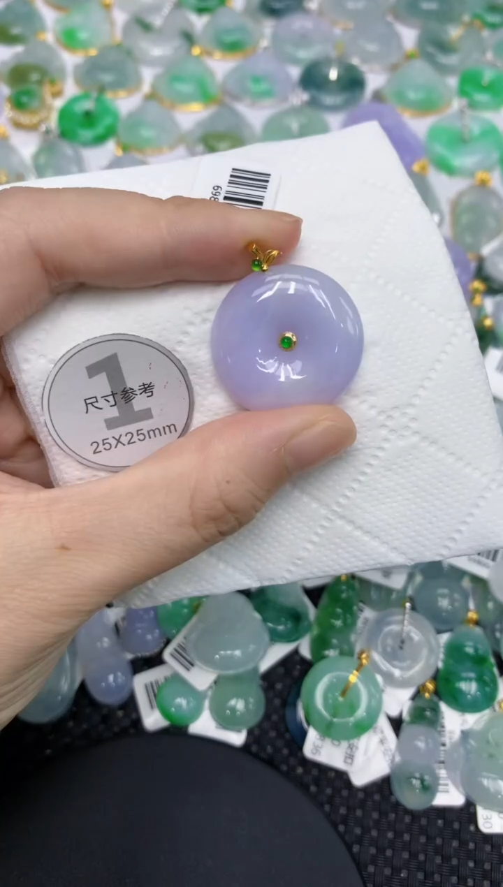 颈饰18K金镶嵌翡翠11111111