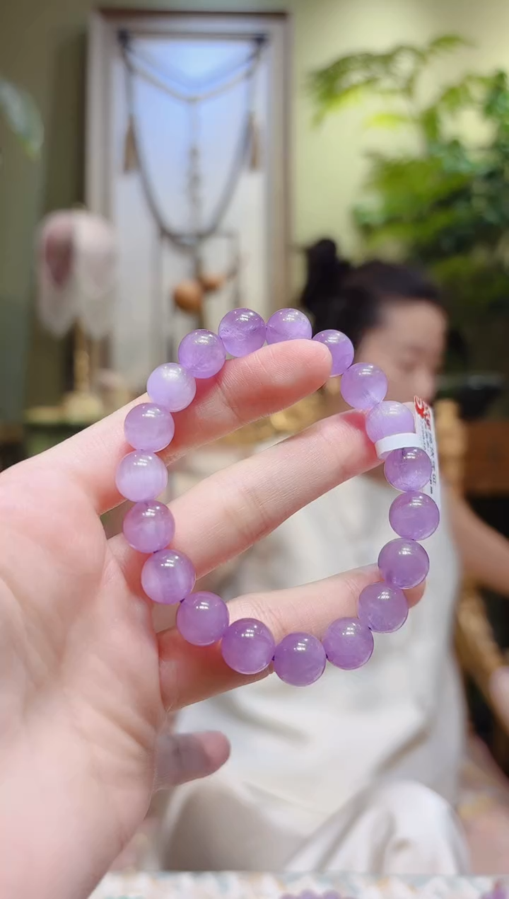 【闪购商品】锂辉石手串未镶嵌紫锂辉手串21