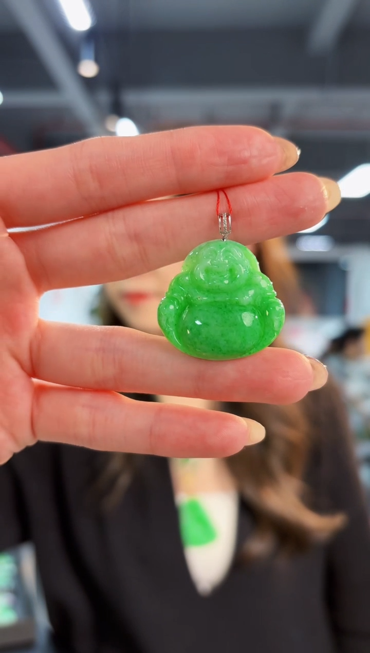 【闪购商品】翡翠颈饰18K金镶嵌缅料A货/支持复检/一件