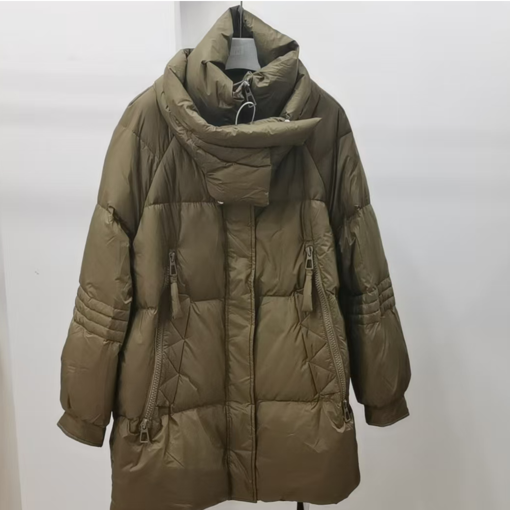 【子慧服饰】立领短款绿色 连帽加厚保暖 反季福利