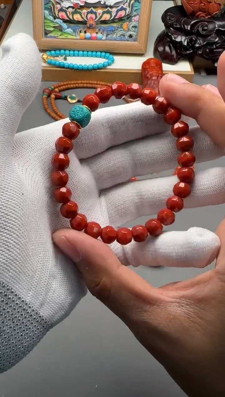 【闪购商品】绿松石手串手串18K金镶嵌手串手串