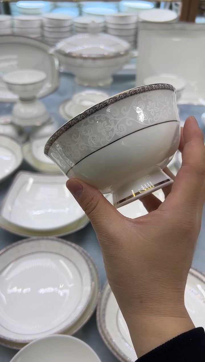 骨瓷玲珑5高10个