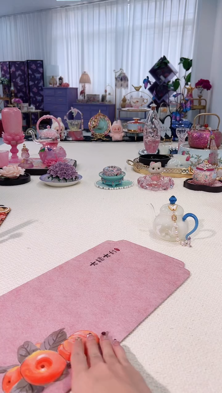 大橘大利-粉色吸水茶席