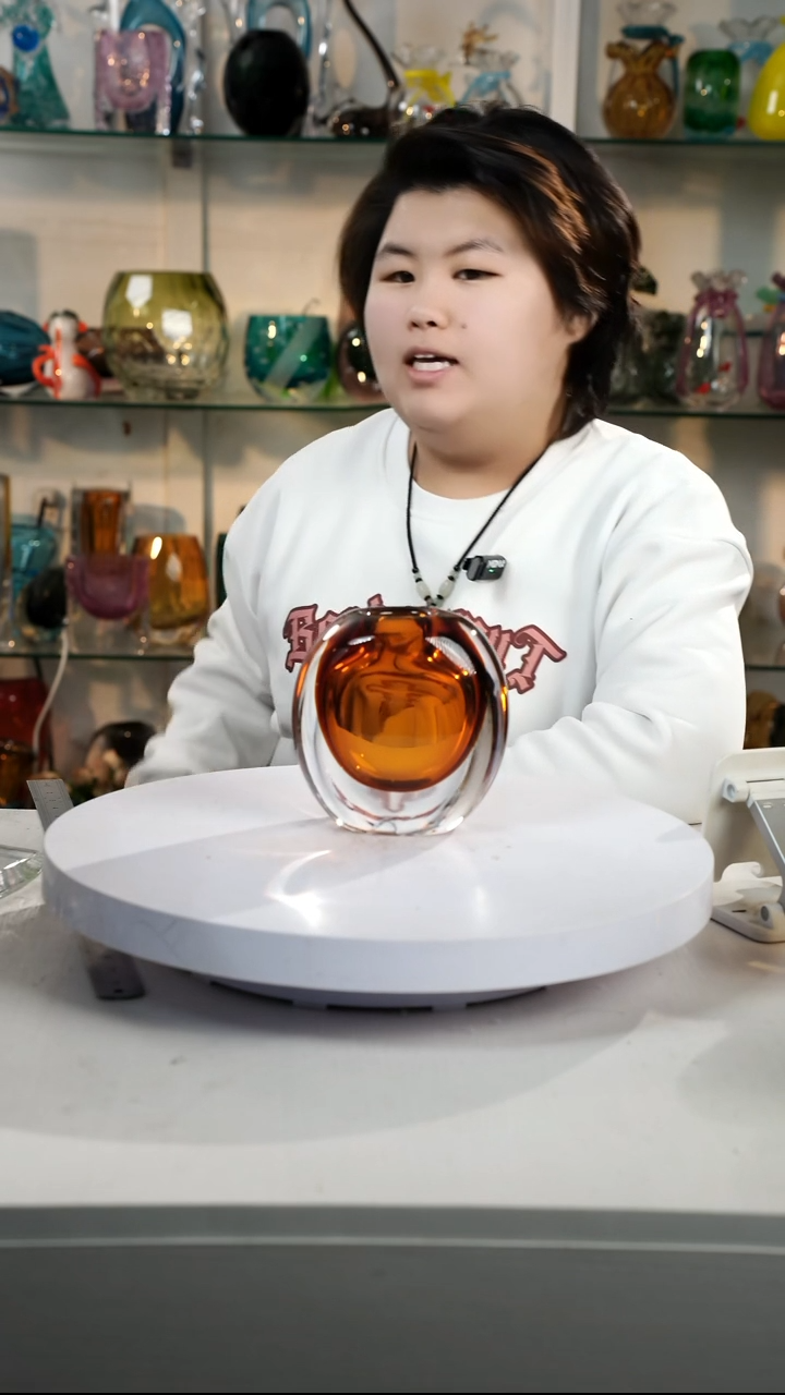 【闪购商品】琉璃【弘扬】高14轻奢琉璃花器微瑕福利