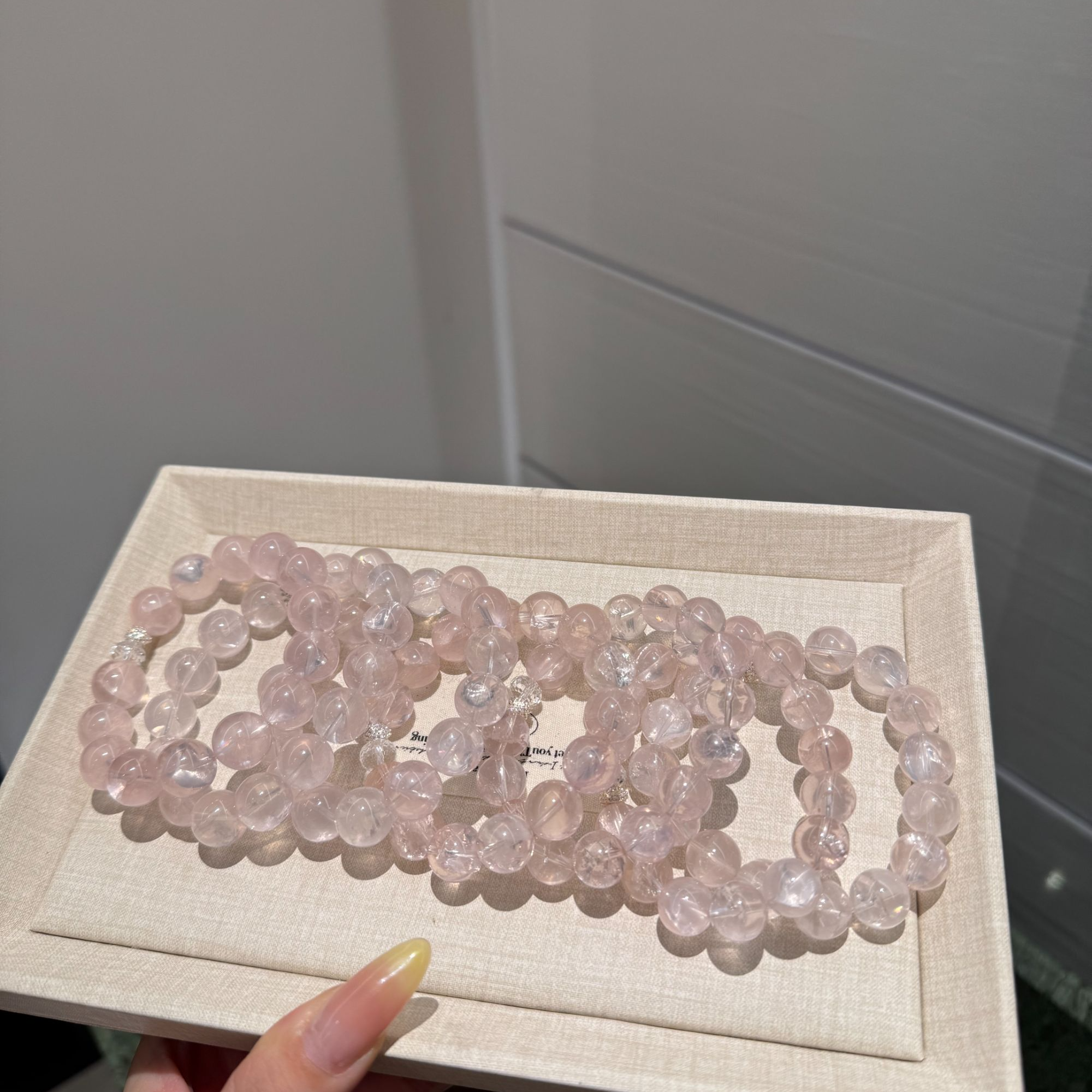 天然水晶冰川粉水晶手串（多样性发一）B000