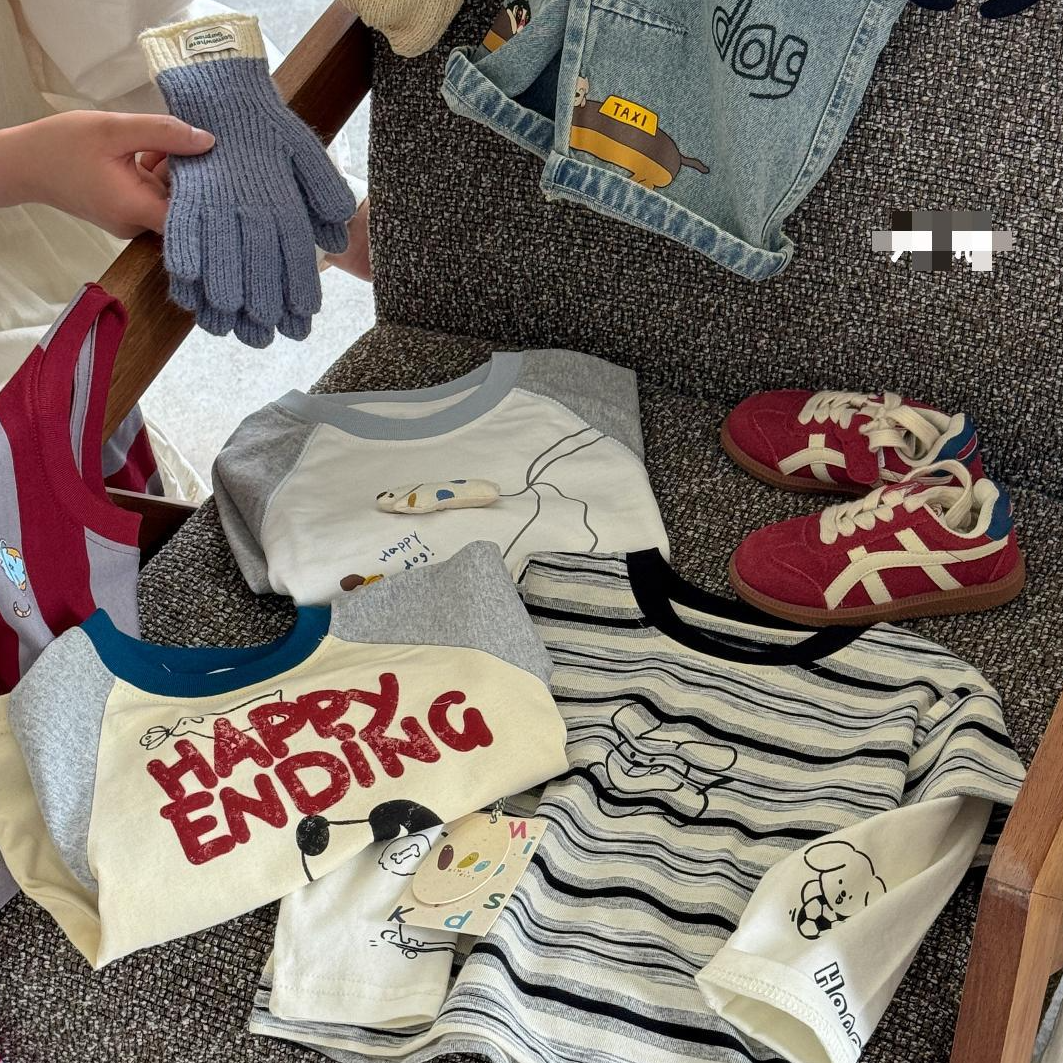 桂哥秋2025时尚卡通·韩【D535-D599】印花儿童定制男童百搭简约韩版