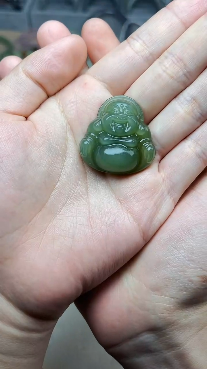颈饰未镶嵌和田玉佛公 06