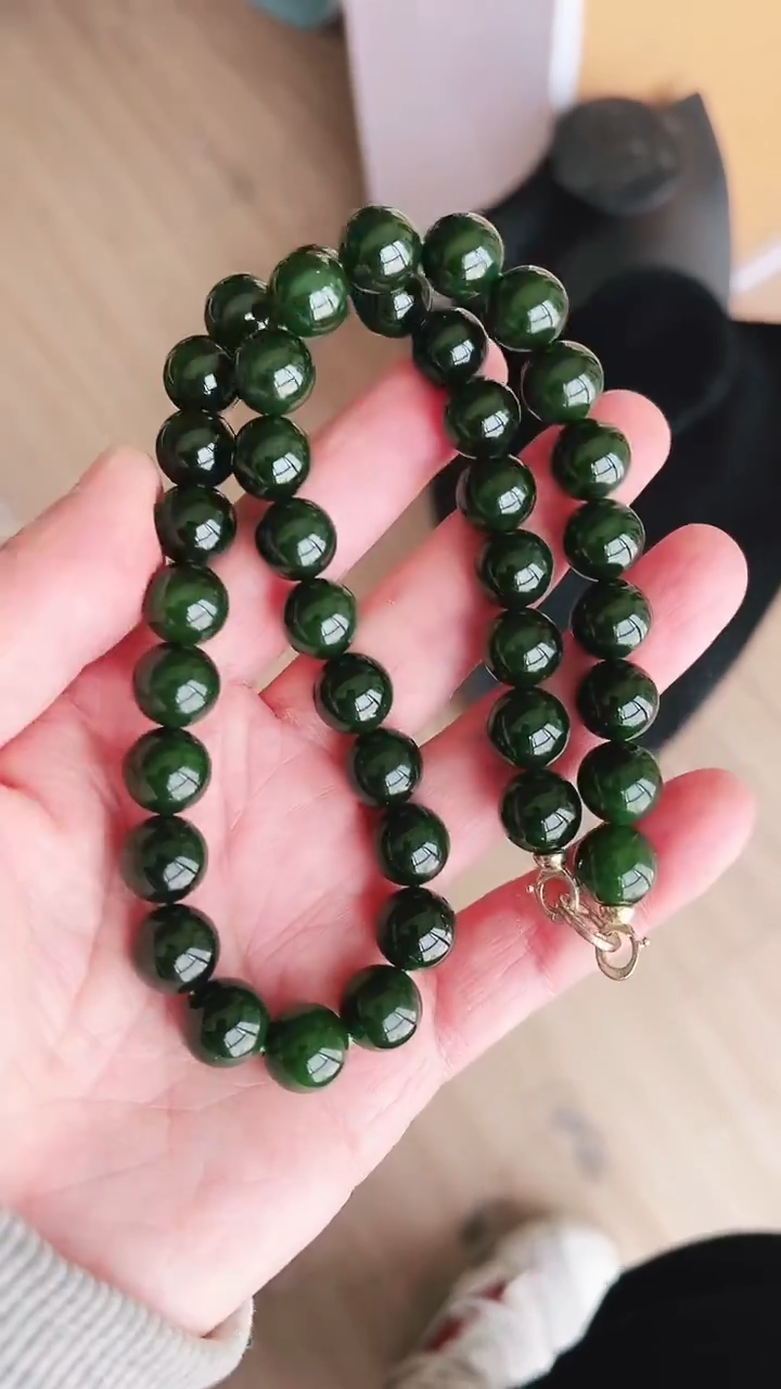 项链未镶嵌和田玉（碧玉）12