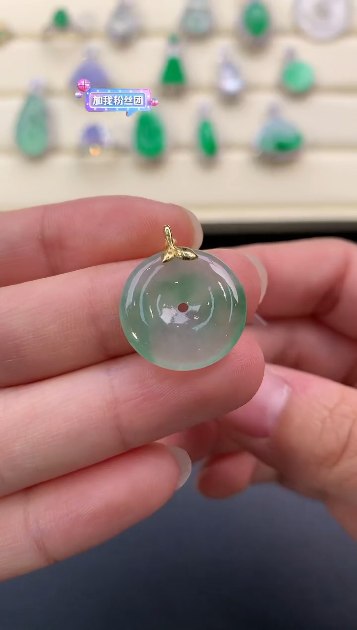 【闪购商品】翡翠颈饰18K金镶嵌W513