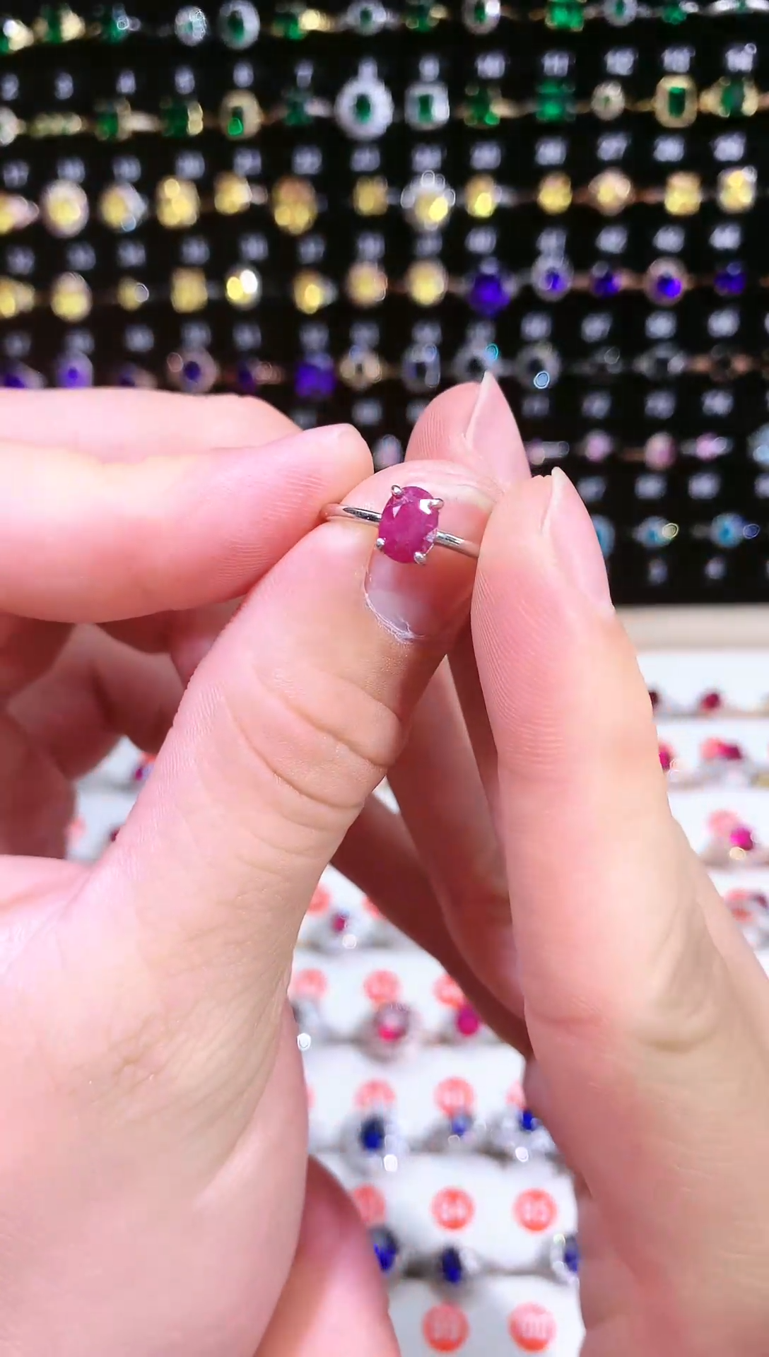 【闪购商品】红宝石戒指银S925镶嵌111111