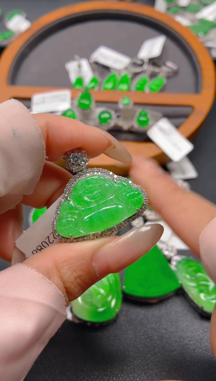 吊坠(不含链)银S925镶嵌翡翠1