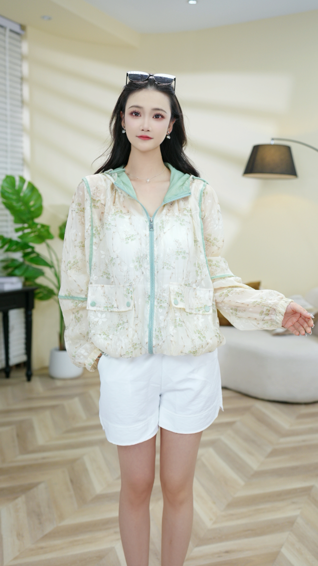 防晒衣薄款透气春夏季速干冰丝防晒服防紫外线百搭连帽-贝贝888