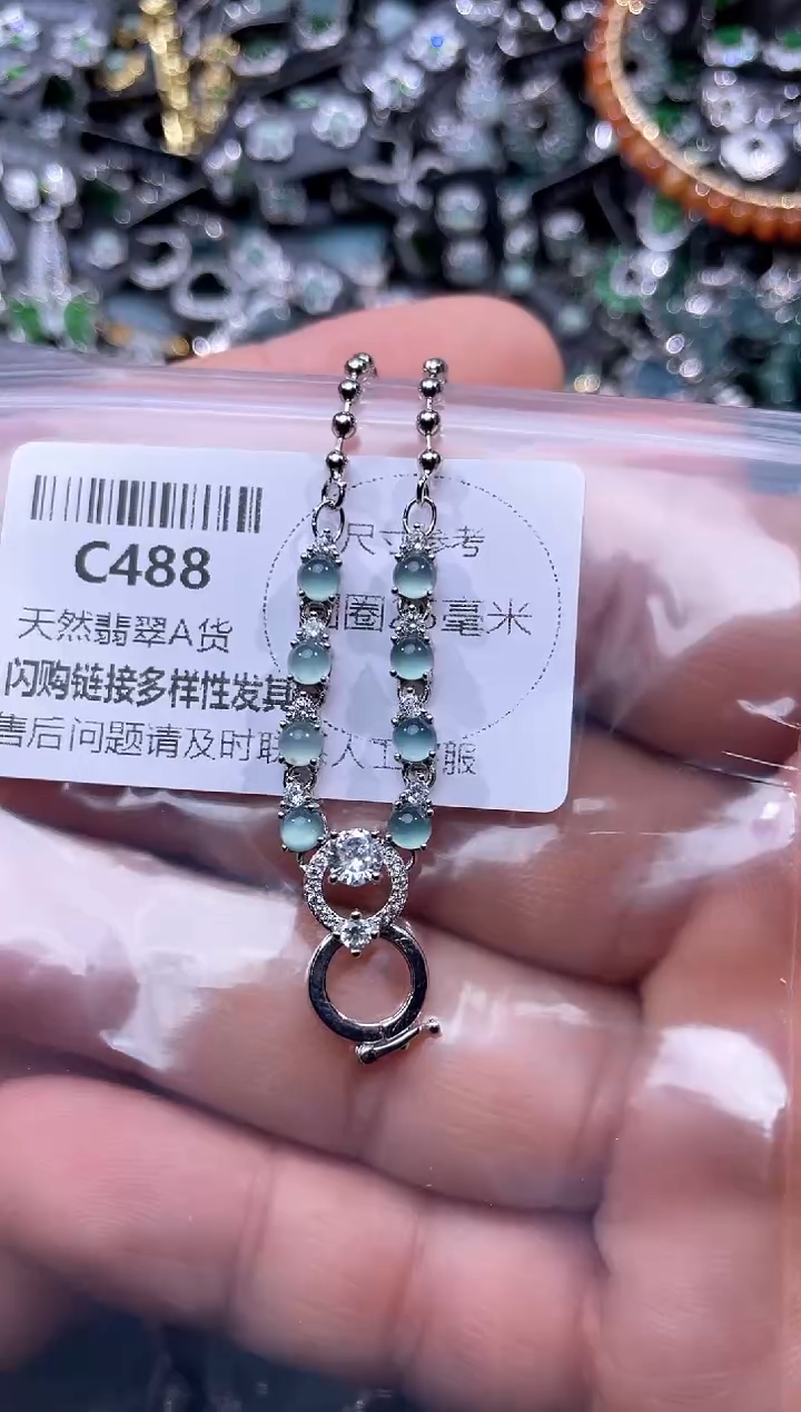【闪购商品】翡翠颈饰未镶嵌C488项链