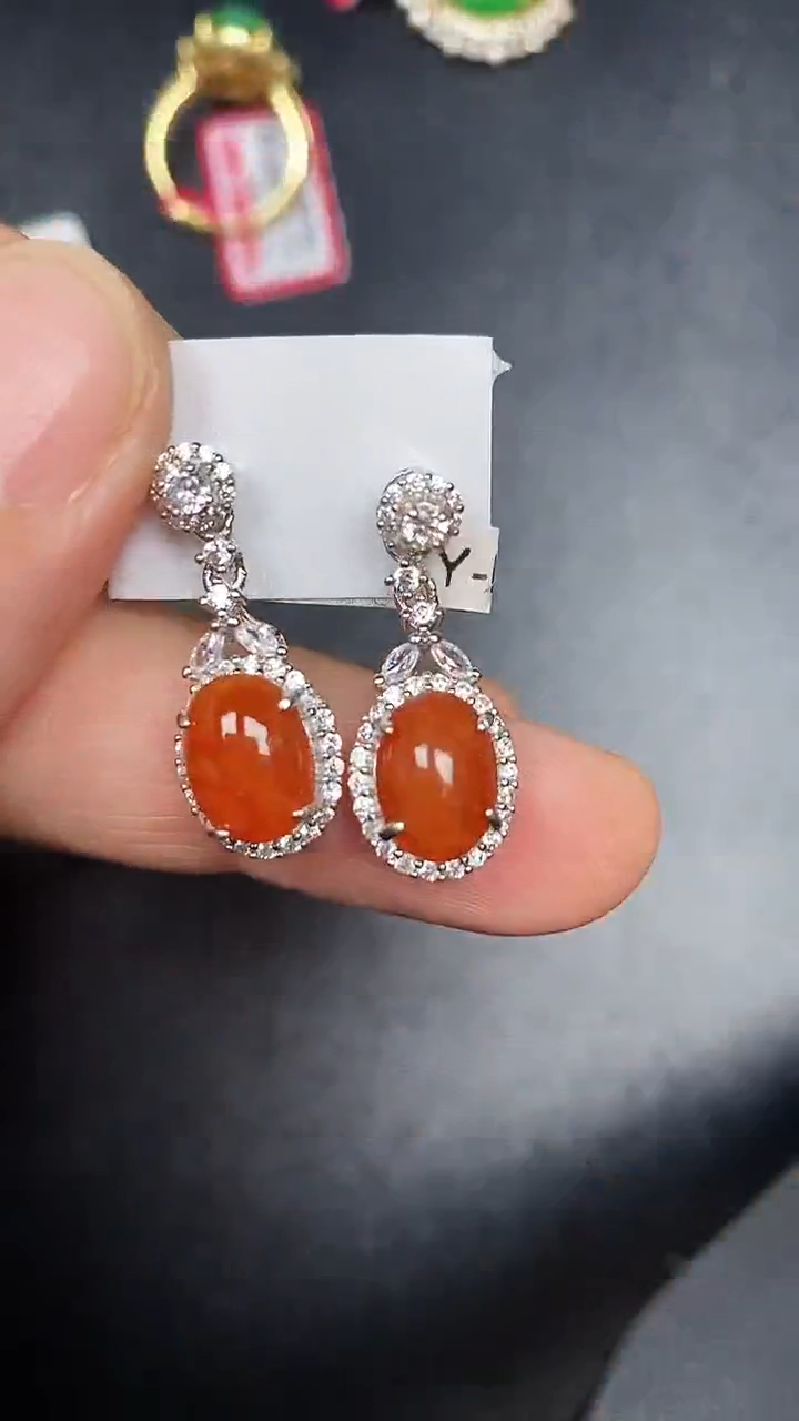 银S925镶嵌戒指翡翠3470