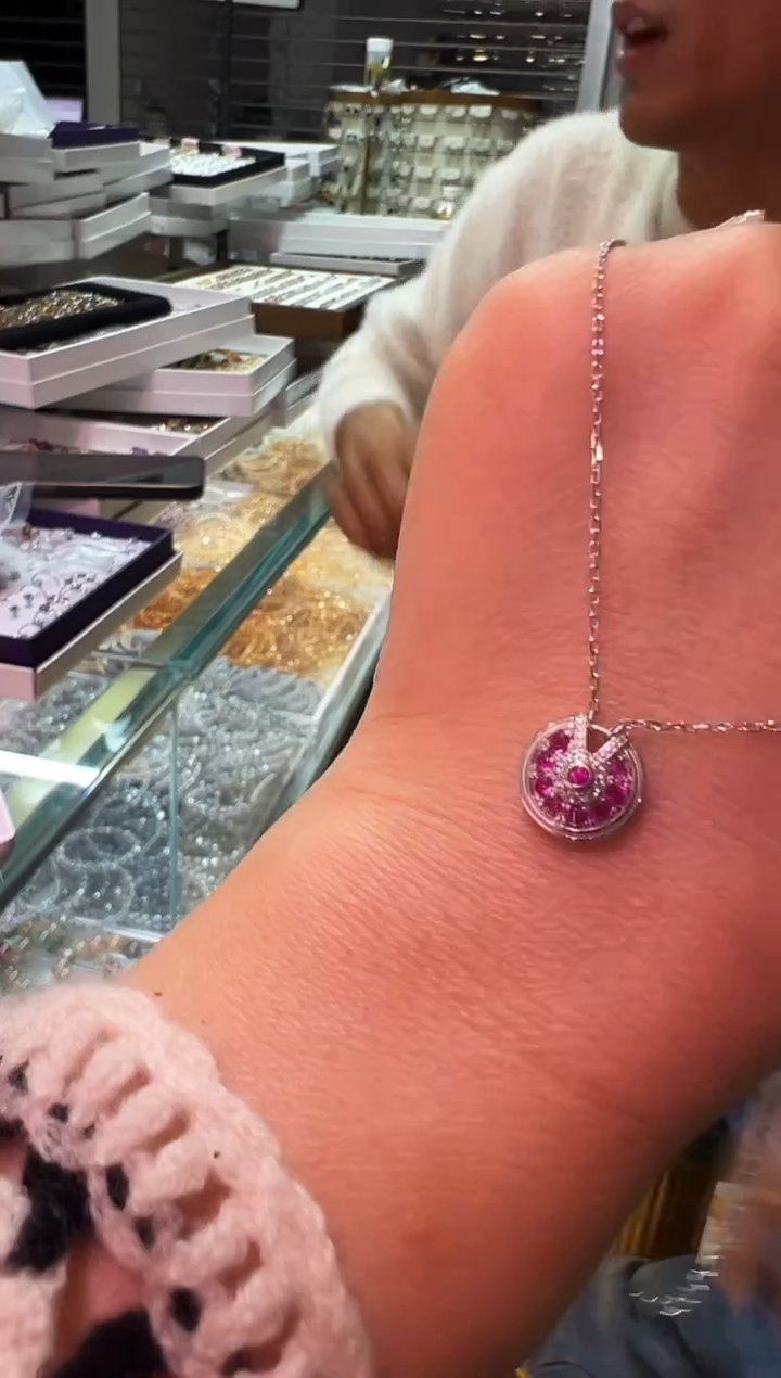 颈饰银S925镶嵌红宝石1207m052多样性发其一