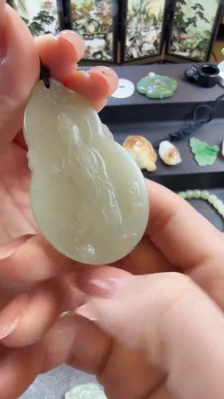 吊坠(不含链)未镶嵌和田玉观音