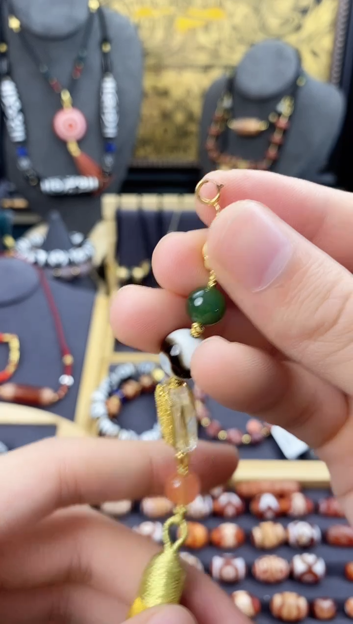 【闪购商品】玛瑙/玉髓颈饰未镶嵌五条高品挂件