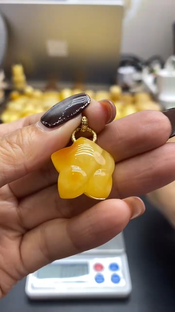 琥珀银S925镶嵌珠宝奇石1236