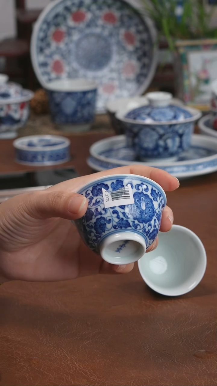 景德镇高端茶器皮****者墨奈手绘手工茶器左右