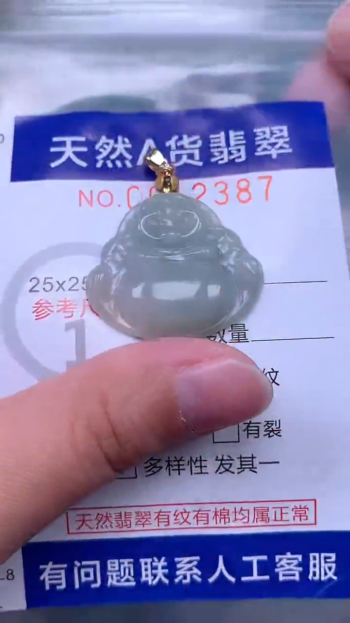 翡翠未镶嵌吊坠(不含链)1