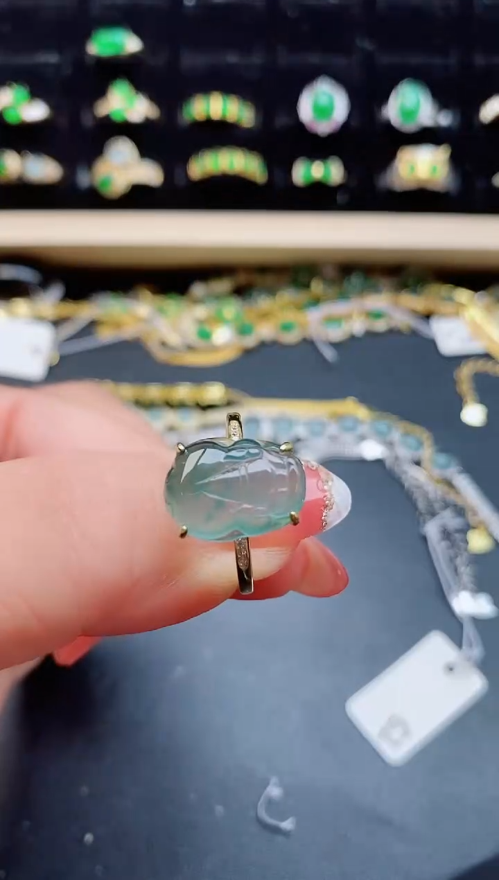 【闪购商品】翡翠戒指银S925镶嵌1212