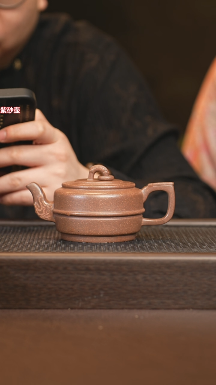 茶壶紫砂sjh 集玉 自然砂 260+鼎+杯