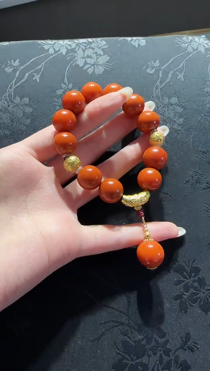 【闪购商品】南红玛瑙手串未镶嵌南红手串设计款