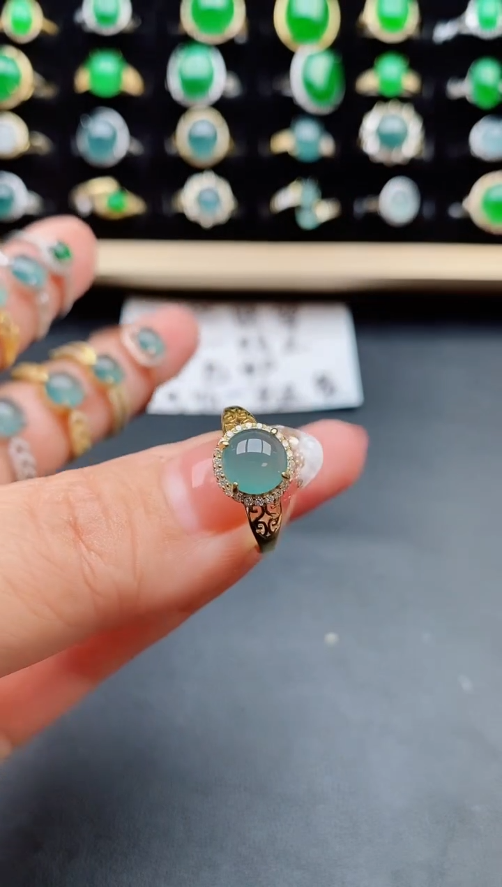 【闪购商品】翡翠戒指银S925镶嵌121212
