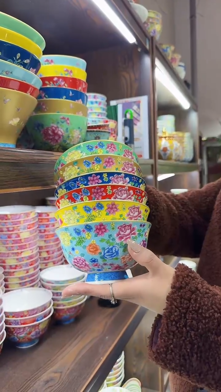 【闪购商品】瓷片5英寸饭碗6个景德镇餐具