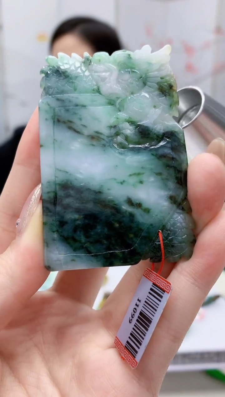 【闪购商品】定制翡翠未镶嵌4852jw-毛货挂件66