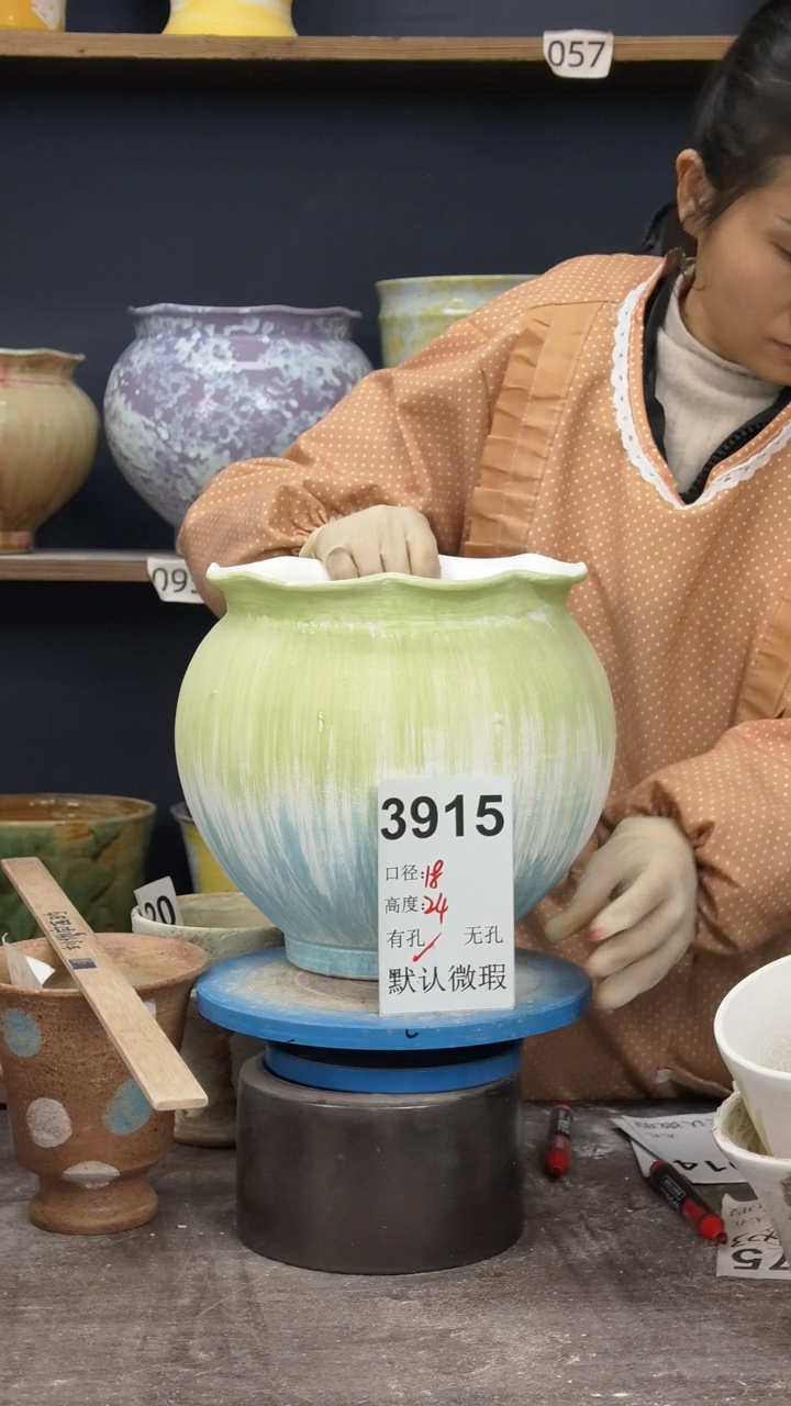 景德镇花盆默认微瑕3915