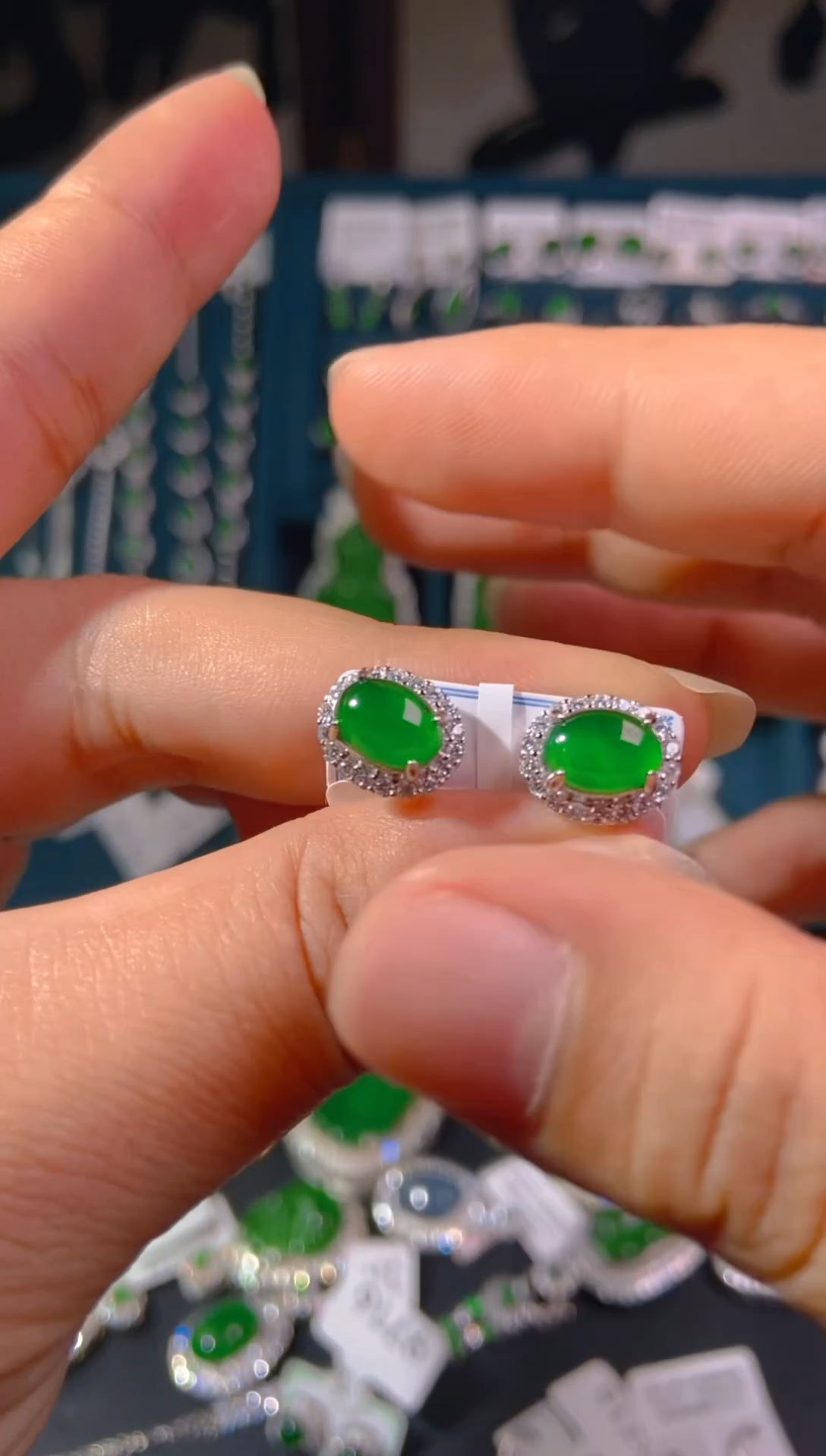 【闪购商品】翡翠耳饰未镶嵌天然翡翠A货18