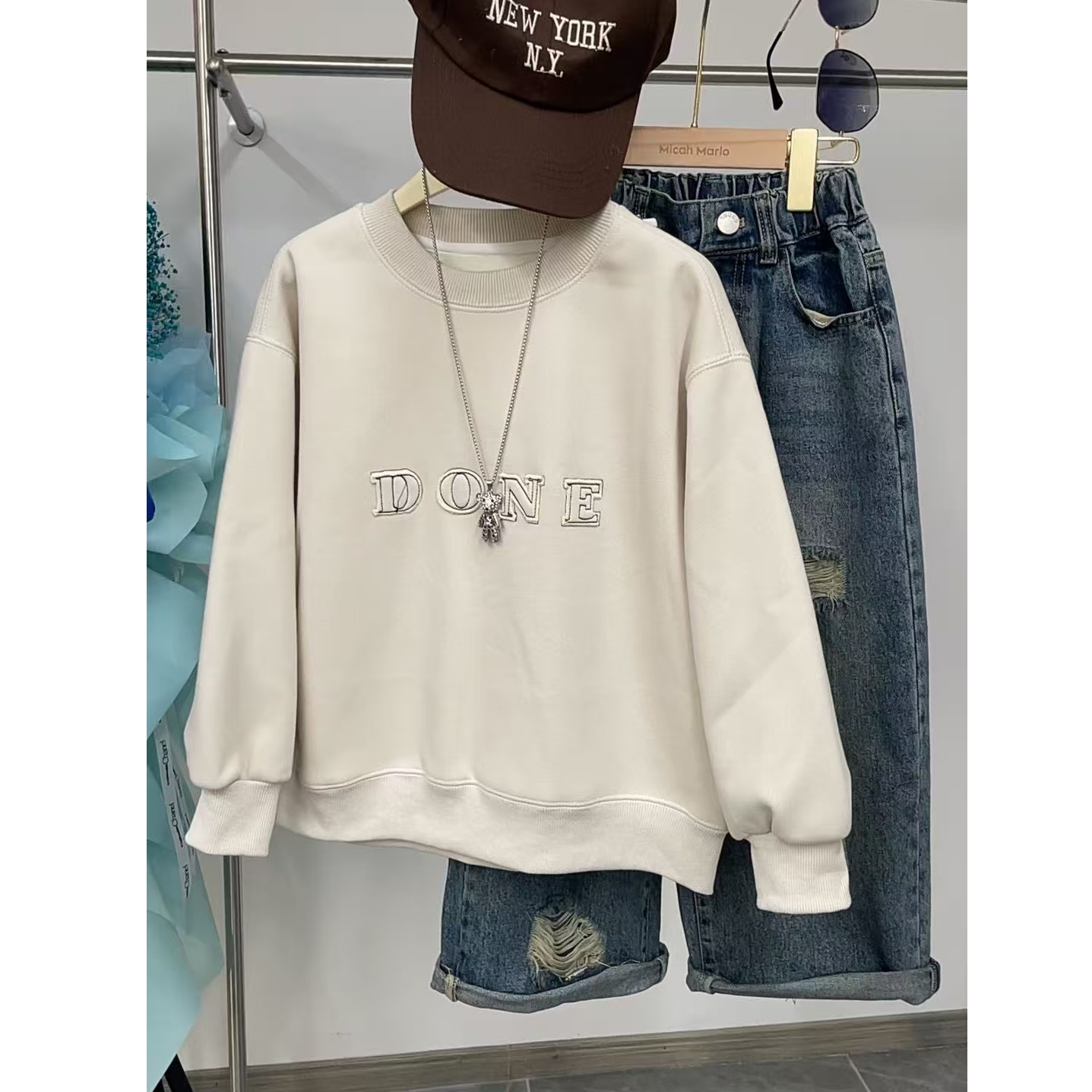 509166 韩版男童女童新款秋款时尚儿童洋气百搭休闲加绒卫衣