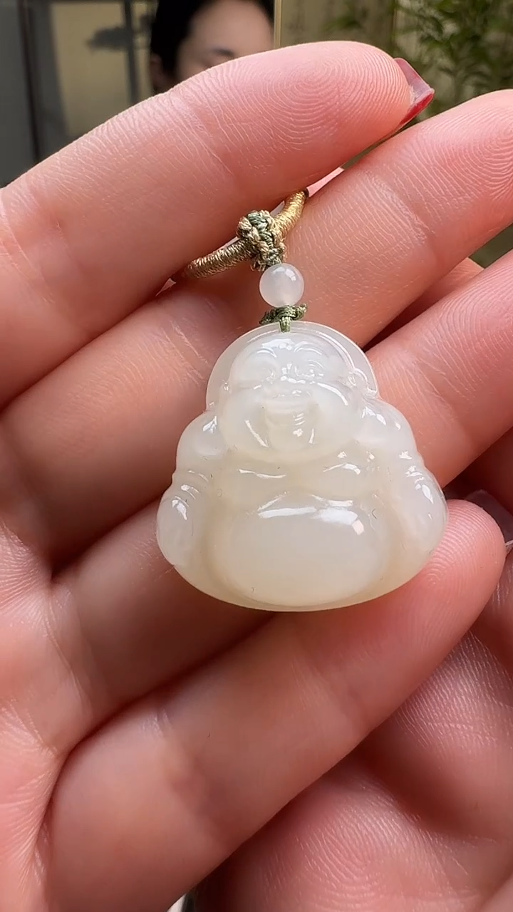 【闪购商品】和田玉吊坠未镶嵌1389和田玉笑佛